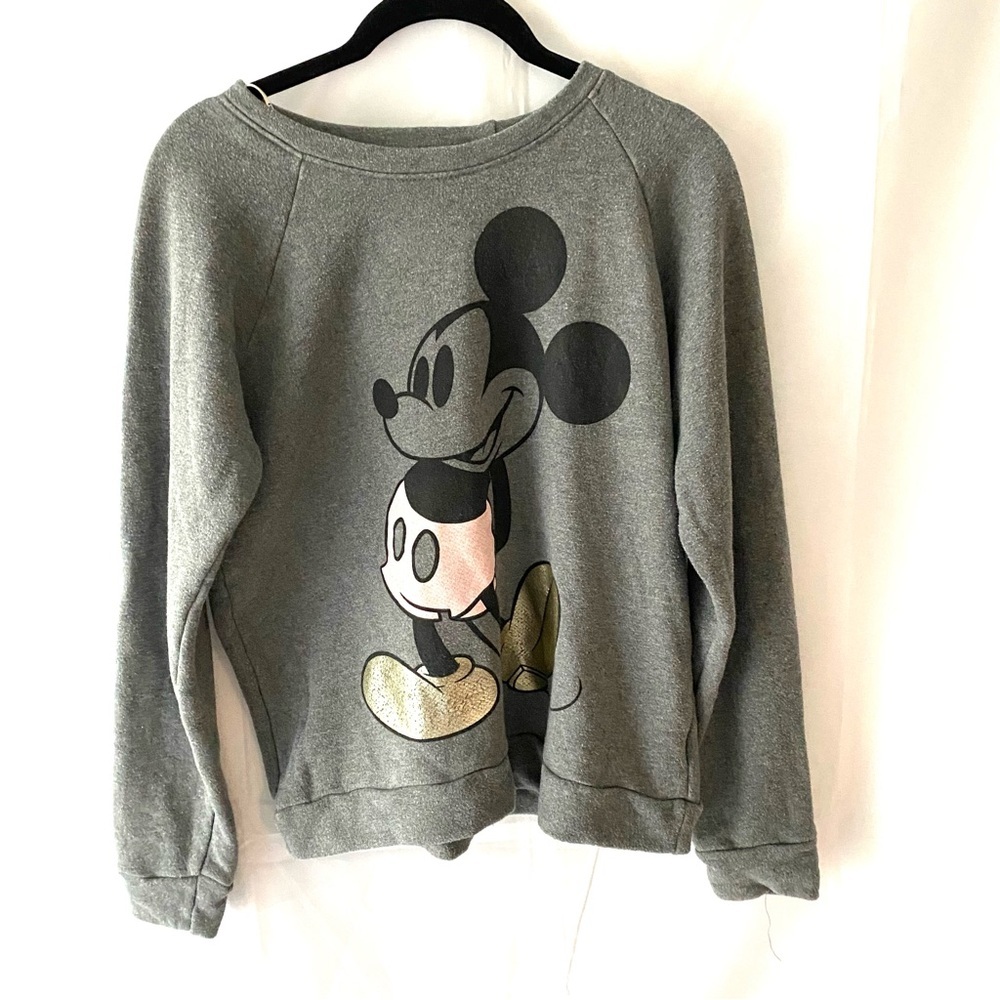 Disney Mickey Mouse Sweatshirt gray classic SZ S. Worn - Picture 9 of 9